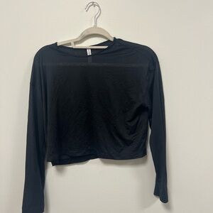 Athleta Black Long Sleeve Women's Tee